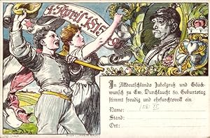 Ganzsache Ansichtskarte / Postkarte Fürst Otto von Bismarck, 80. Geburtstag 1 April 1895 - PP 77 ...