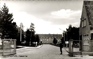 Ansichtskarte / Postkarte Diepholz in Niedersachsen, Eingang zur Kaserne, Wachsoldat