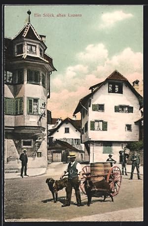 Ansichtskarte Luzern, Ortspartie