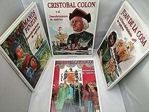 Immagine del venditore per PACK 4 Libros (CMICS) Coleccin: Protagonistas de la Historia (Serie descubrimiento de Amrica): Los Reyes Catlicos / Cristbal Coln / Juan de la Cosa / Los Hermanos Pinzn (Primeras ediciones, tapa dura) venduto da Libros Angulo