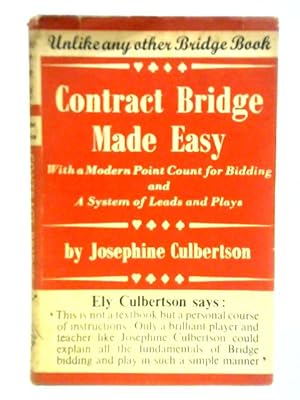 Imagen del vendedor de Contract Bridge Made Easy a la venta por World of Rare Books