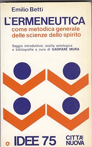 Imagen del vendedor de L'ermeneutica come metodica generale delle scienze dello spirito a la venta por MULTI BOOK