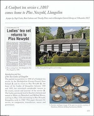 Seller image for A Coalport Tea Service c. 1807 comes Home to Plas Newydd, Llangollen. An original article from the English Ceramic Circle, 2017. for sale by Cosmo Books