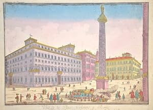 Imagen del vendedor de Vue de la place Colonne a Rome a la venta por Antique Sommer& Sapunaru KG