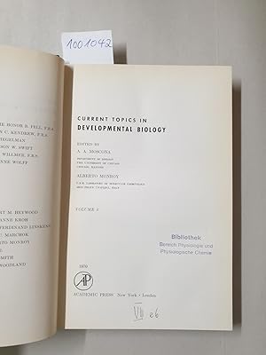 Seller image for Current Topics In Developmental Biology : Volume 5 : for sale by Versand-Antiquariat Konrad von Agris e.K.