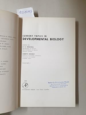 Seller image for Current Topics In Developmental Biology : Volume 1 : for sale by Versand-Antiquariat Konrad von Agris e.K.