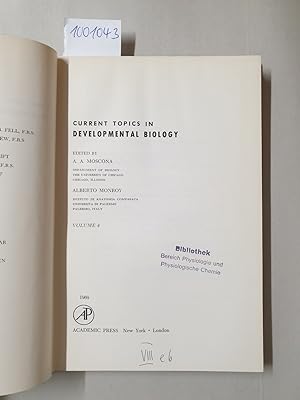 Seller image for Current Topics In Developmental Biology : Volume 4 : for sale by Versand-Antiquariat Konrad von Agris e.K.