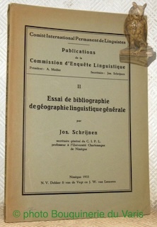 Bild des Verkufers fr Essai de bibliographie de gographie linguistique gnrale. Comit International Permanent de Linguistes. Publictions de la Commision d'Enqute Linguistique II. zum Verkauf von Bouquinerie du Varis