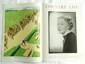 Seller image for Country Life Magazine. No 2409, 19th March 1943. Miss Yvonne Stewart, EVERSLEY MANOR Hampshire Pt 1. The future of local government counties. And regions. Coma Robert. Southie. 1774 to 1843. Property adverts include the Tresaddy Estate Sutherland. for sale by Tony Hutchinson