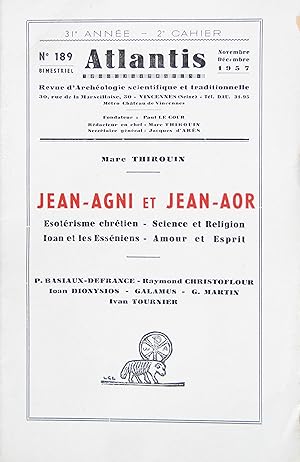 ATLANTIS N° 189 Novembre-Décembre 1957 Jean-Agni et Jean-Aor