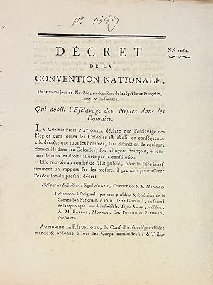 [Décret d'abolition de l'esclavage du 4 février 1794] [Law of 4 February 1794] Décret de la Conve...