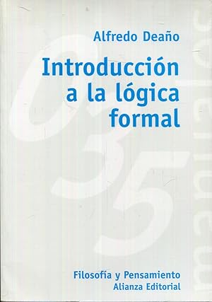 Imagen del vendedor de Introduccin a la lgica formal. Completa en 1 tomo a la venta por Rincn de Lectura