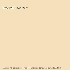 Imagen del vendedor de Excel 2011 for Mac a la venta por Buchpark