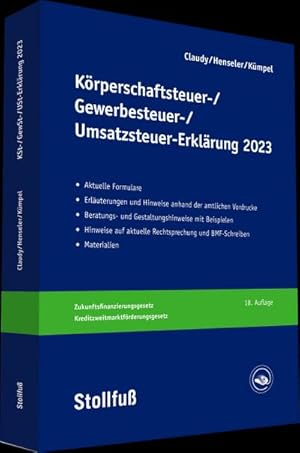 Seller image for Krperschaftsteuer-, Gewerbesteuer-, Umsatzsteuer-Erklrung 2023 for sale by AHA-BUCH GmbH