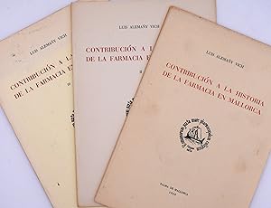 Imagen del vendedor de Contribucion A La Historia De La Farmacia En Mallorca [Parts I to III] a la venta por Dodman Books