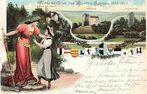 Postkarte Carte Postale 13974280 Habsburg Schloss AG Schloss Stein Habsburg Laufenburg Kuenstlerk...