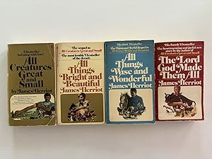 James Herriot 4 Volume PAPERBACK Set (All Creatures Great and Small / All Things Bright and Beaut...