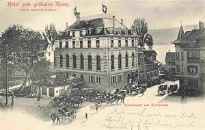 Postkarte Carte Postale 13974491 Erlenbach ZH Hotel zum goldenen Kreuz