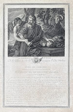 Image du vendeur pour Le Sacrifice d'Isaac" - Sacrifice of Isaac Abraham Opferung Isaak mis en vente par Antiquariat Steffen Vlkel GmbH