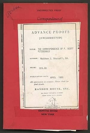 Immagine del venditore per Correspondence of F. Scott Fitzgerald venduto da Between the Covers-Rare Books, Inc. ABAA