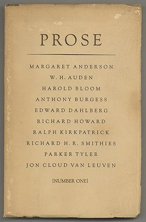 Image du vendeur pour Prose - One mis en vente par Between the Covers-Rare Books, Inc. ABAA