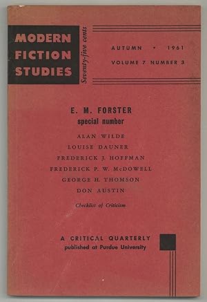 Seller image for Modern Fiction Studies - Vol. VII, No. 3, Autumn 1961: E.M. Forster Special Number for sale by Between the Covers-Rare Books, Inc. ABAA