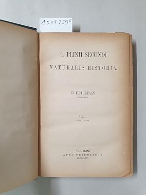 Bild des Verkufers fr C. Plinii Secundi Naturalis Historia (Volume 1-5) : zum Verkauf von Versand-Antiquariat Konrad von Agris e.K.