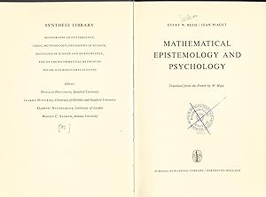 Bild des Verkufers fr Mathematical Epistemology and Psychology zum Verkauf von avelibro OHG