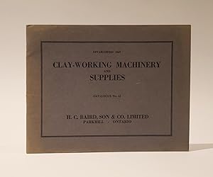 Clay-Working Machinery and Supplies. Catalogue No. 12
