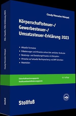 Seller image for Krperschaftsteuer-, Gewerbesteuer-, Umsatzsteuer-Erklrung 2023 for sale by Rheinberg-Buch Andreas Meier eK