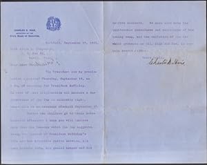 Letter by the Connecticut Secretary of State Board of Education addressed to Miss Alice D. Carpen...