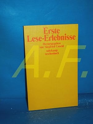 Seller image for Erste Lese-Erlebnisse. hrsg. von Siegfried Unseld / suhrkamp-taschenbcher , 250 for sale by Antiquarische Fundgrube e.U.