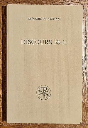 Bild des Verkufers fr Discours 38-41. Introduction, texte critique et notes par Claudio Moreschini. Traduction par Paul Gallay. Coll.  Sources Chrtiennes , 358 zum Verkauf von Librairie Pierre BRUNET