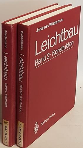 Bild des Verkufers fr Leichtbau (2 Bnde KOMPLETT) - Bd.1: Elemente/ Bd.2: Konstruktion. zum Verkauf von books4less (Versandantiquariat Petra Gros GmbH & Co. KG)