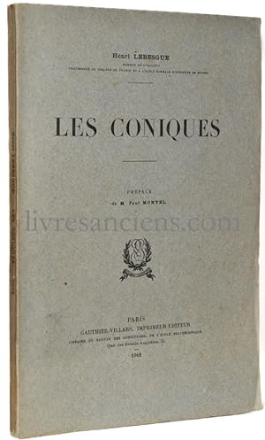 Bild des Verkufers fr Les Coniques zum Verkauf von Eric Zink Livres anciens