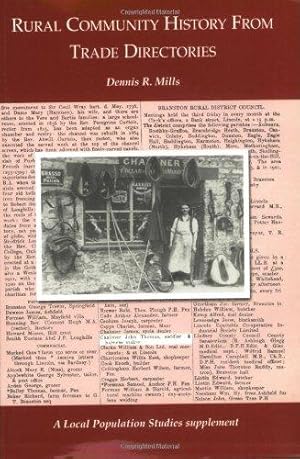 Bild des Verkufers fr Rural Community History from Trade Directories (Local Population Studies Supplement) zum Verkauf von WeBuyBooks