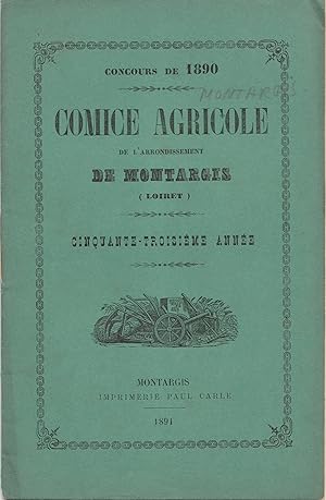 Comice agricole de l'arrondissement de Montargis (Loiret). Concours de 1890. Canton de Montargis.
