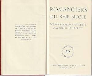 Seller image for ROMANCIERS DU XVIIe SIECLE: Charles Sorel : Histoire comique de Francion. Scarron : Le Roman comique. Furetire : Le Roman bourgeois. Madame de Lafayette : La Princesse de Clves. (Biliothque de la Pliade), for sale by L'Odeur du Book