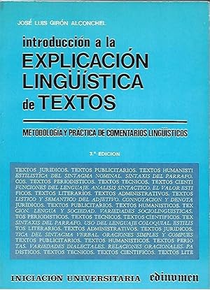 Seller image for INTRODUCCIN A LA EXPLICACIN LINGSTICA DE TEXTOS for sale by LLIBRERIA TECNICA