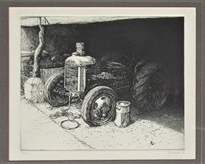 Nicholas Ward, Tractor Shed, etching, signed, number 18/20 and dated 1980