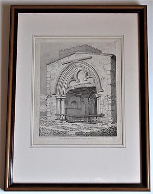 John Sell Cotman, Church Porch Hunstanton Norfolk, 1817 original etching, framed