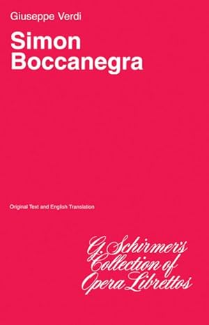 Immagine del venditore per Simon Boccanegra : Sheet Music venduto da GreatBookPrices