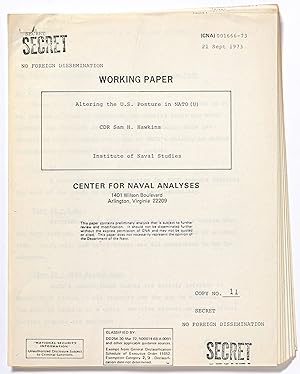Bild des Verkufers fr [Working paper]: Altering the U.S. Posture in NATO zum Verkauf von Between the Covers-Rare Books, Inc. ABAA