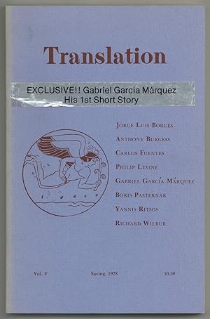 Seller image for Translation - Vol. V, Spring 1978 for sale by Between the Covers-Rare Books, Inc. ABAA
