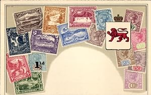 Briefmarken Wappen Litho Tasmania, Australien, Wappen, Ottmar Zieher