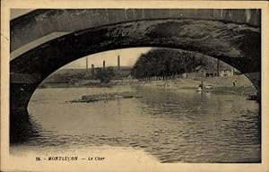 Ansichtskarte / Postkarte Montluçon Allier, Blick durch die Brücke