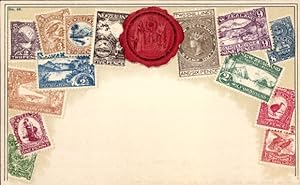 Briefmarken Wappen Litho Neuseeland