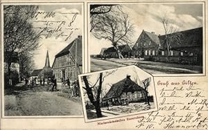 Bild des Verkufers fr Ansichtskarte / Postkarte Gilten in Niedersachsen, Bauernhaus, Kirche zum Verkauf von akpool GmbH