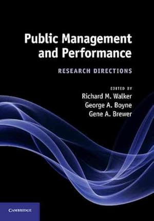 Imagen del vendedor de Public Management and Performance : Research Directions a la venta por GreatBookPricesUK