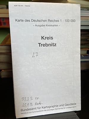 Bild des Verkufers fr Kreiskarte Kreis Trebnitz 1:100000 - zweifarbig. Nachdruck aus Kartenbestnden des ehemaligen Reichsamtes fr Landesaufnahme. zum Verkauf von Altstadt-Antiquariat Nowicki-Hecht UG